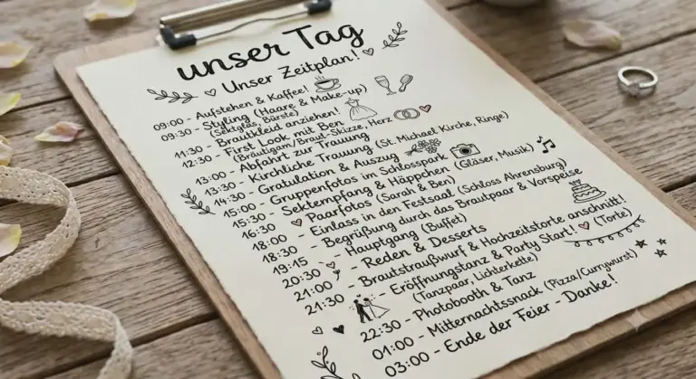 Ein Zeitplan für eure Hochzeit — braucht ihr den wirklich?