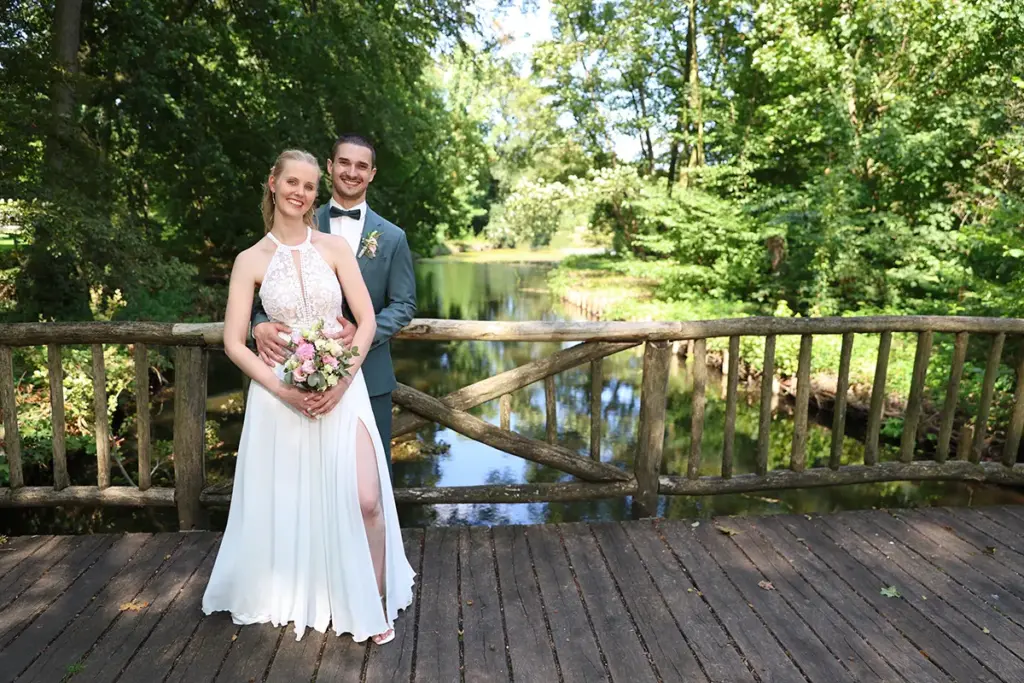 Hochzeitsreportage Hochzeitsfotograf Brautpaar Wasserschloss Anholt