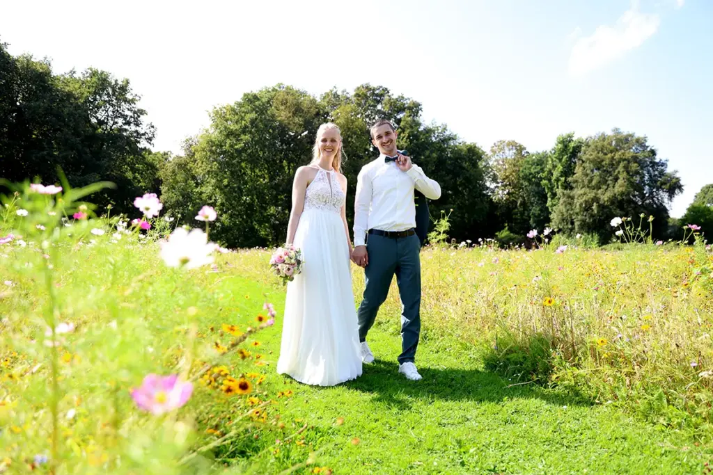 Hochzeitsreportage Hochzeitsfotograf Brautpaar Wasserschloss Anholt