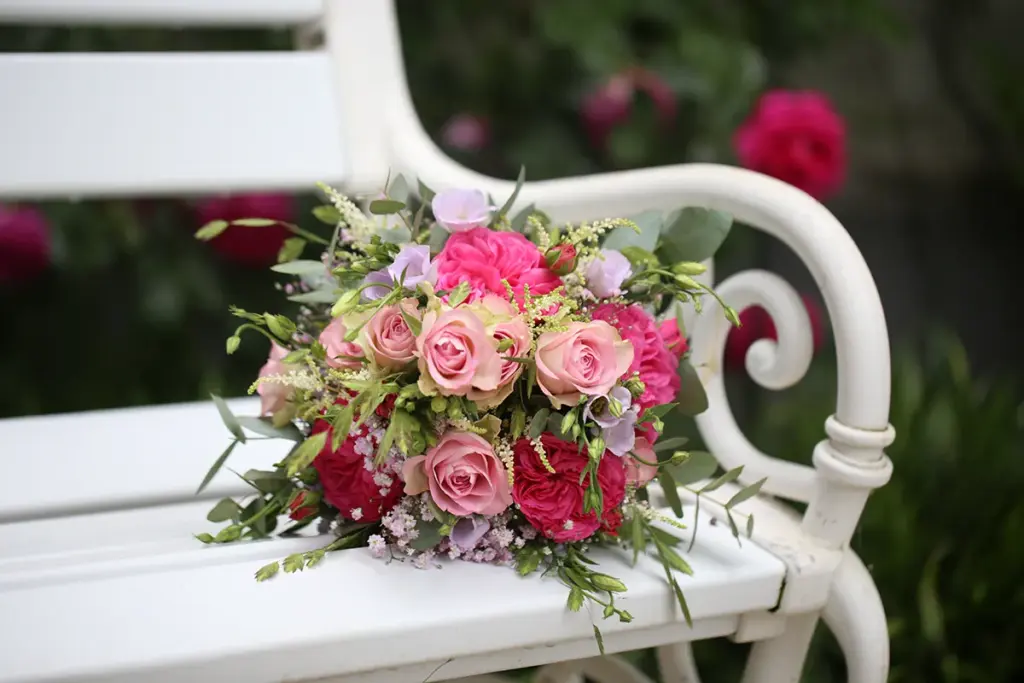 Brautstrauß Detail Hochzeit Gut Heidefeld Bocholt