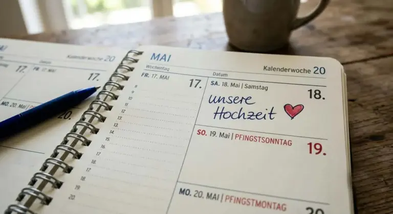 Kalender mit Hochzeitstag